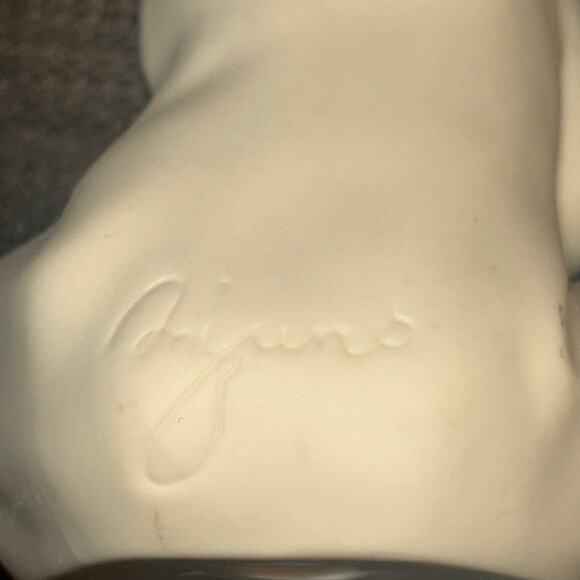 VTG Homco Bisque Angels W Roses Set 2 Signed Mizuno Victorian Cherub Christmas - Picture 8 of 9